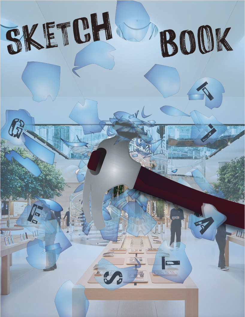 The cover of a sketch book